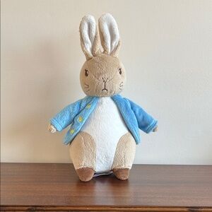 Peter Rabbit Plush Toy - Blue and White, Marks and Spencer, 11.75”